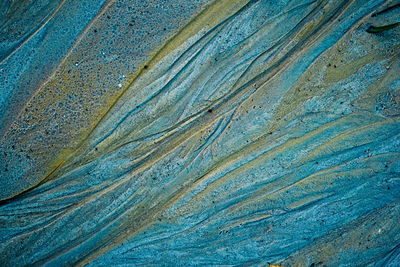 Full frame shot of blue wood