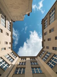 Low angle view of buildings against sky