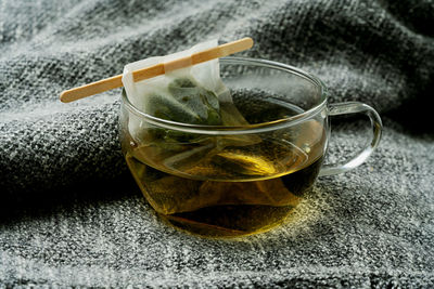 Close-up of tea cup