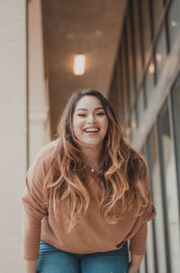 Portrait of a smiling young woman