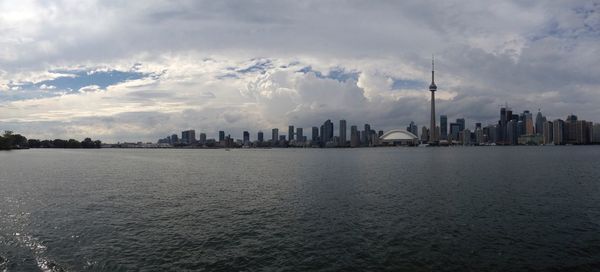 City skyline at waterfront