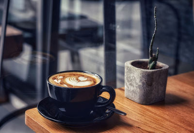 Close-up of coffee on table