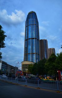 Low angle view of buildings against sky