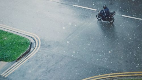 People on road