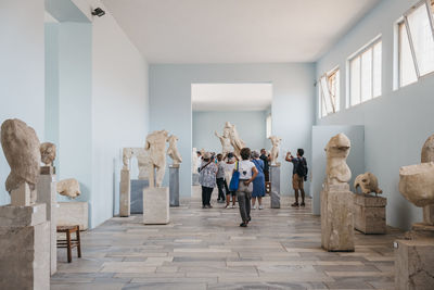 Group of people in museum