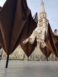 Low angle view of buildings against sky