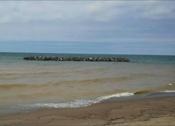 Scenic view of sea against sky