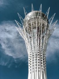 Low angle view of tower against sky