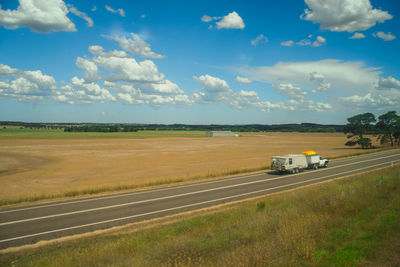 Scenic view of land against sky