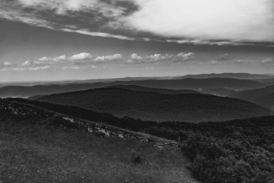 Scenic view of dramatic landscape against sky