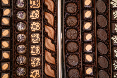 Artisanal chocolate on display