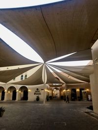 View of illuminated building