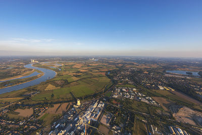 Aerial view of landscape against sky