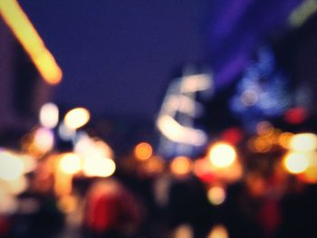 Defocused lights at night