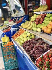 Fruits for sale at market stall