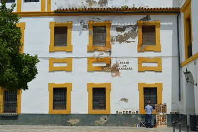 Facade of yellow building