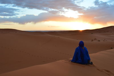 Sunset over desert