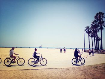 Man riding bicycle