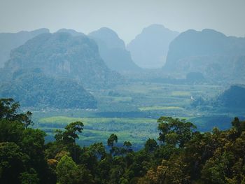 Scenic view of mountains