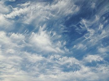 Low angle view of clouds in sky