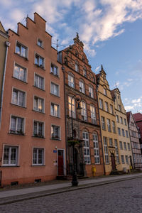 Exterior of buildings in city