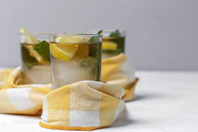 Close-up of drink on table