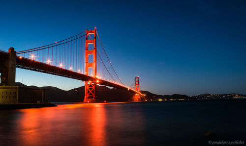 View of suspension bridge against sky