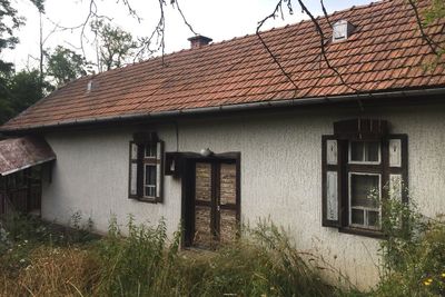 Exterior of old building against sky