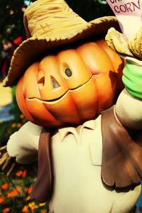 Close-up of carving on wall