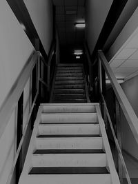 Low angle view of staircase in building