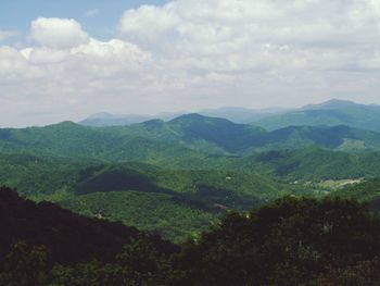 High angle view of mountains