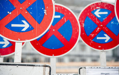 Close-up of road sign