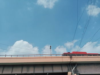 Low angle view of bridge against sky