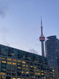 Low angle view of modern building against sky
