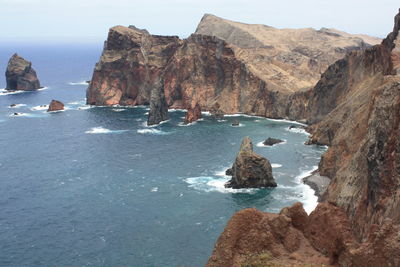 Scenic view of rocky mountains