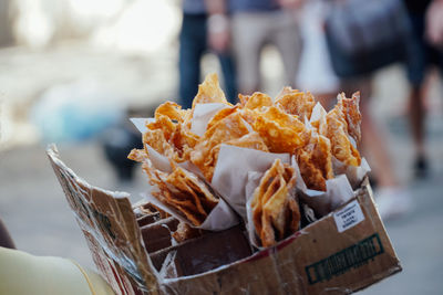 Close-up of street food 