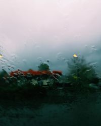 Water drops on glass window