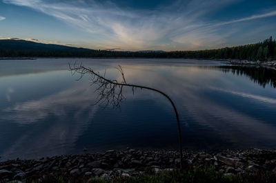 Sunset at lake grytevatn, veggli, norway