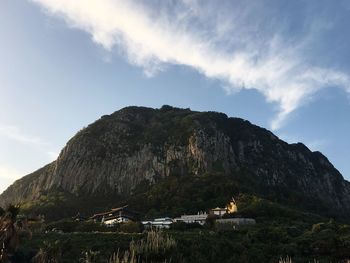 Scenic view of mountain against sky