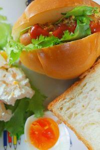 Close-up of fresh meal served in plate