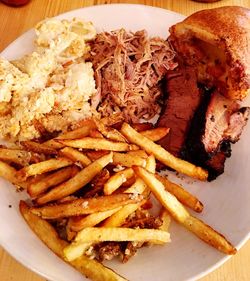 Close-up of food on table