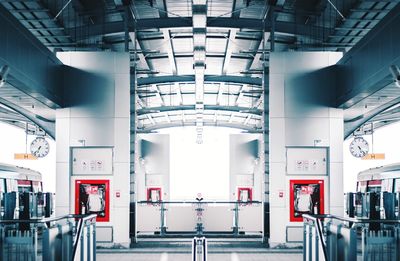 View of empty subway station