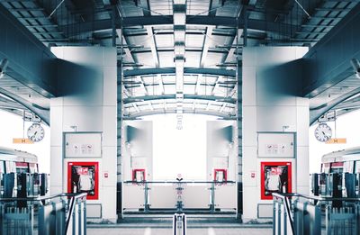 View of empty subway station