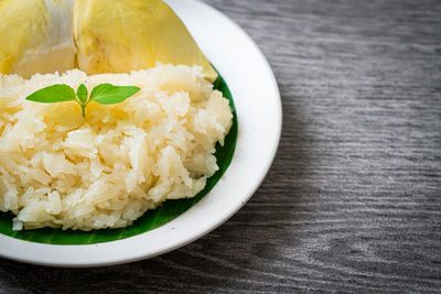 Close-up of food in bowl on table