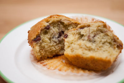 Close-up view of muffin