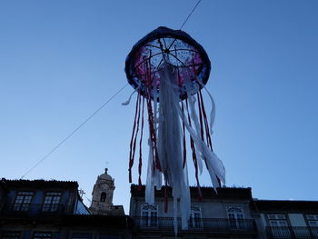 Low angle view of built structure against clear sky