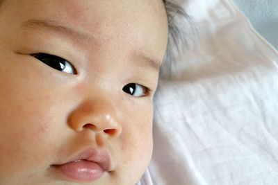 Close-up portrait of cute baby