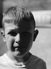 Close-up portrait of boy