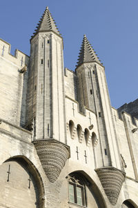 Low angle view of historic building against sky