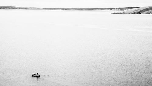 Scenic view of sea during winter